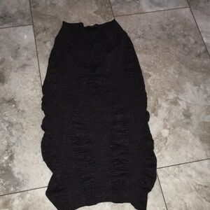 ALL SAINTS SPITALFIELDS EUC KNIT ASYMMETRIC HEM RUCHED PENCIL SKIRT SIZE 6